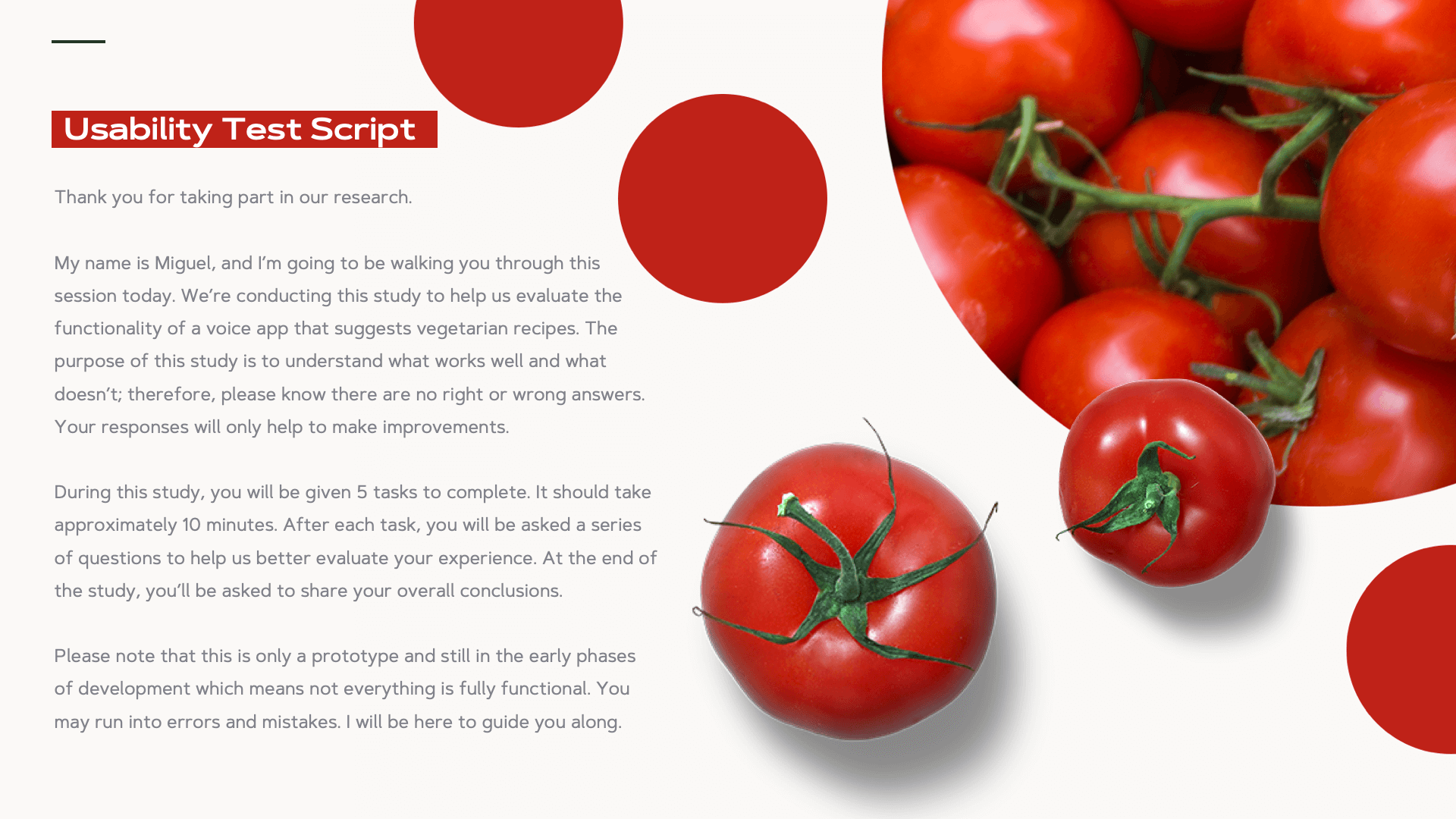 Usability Test Script